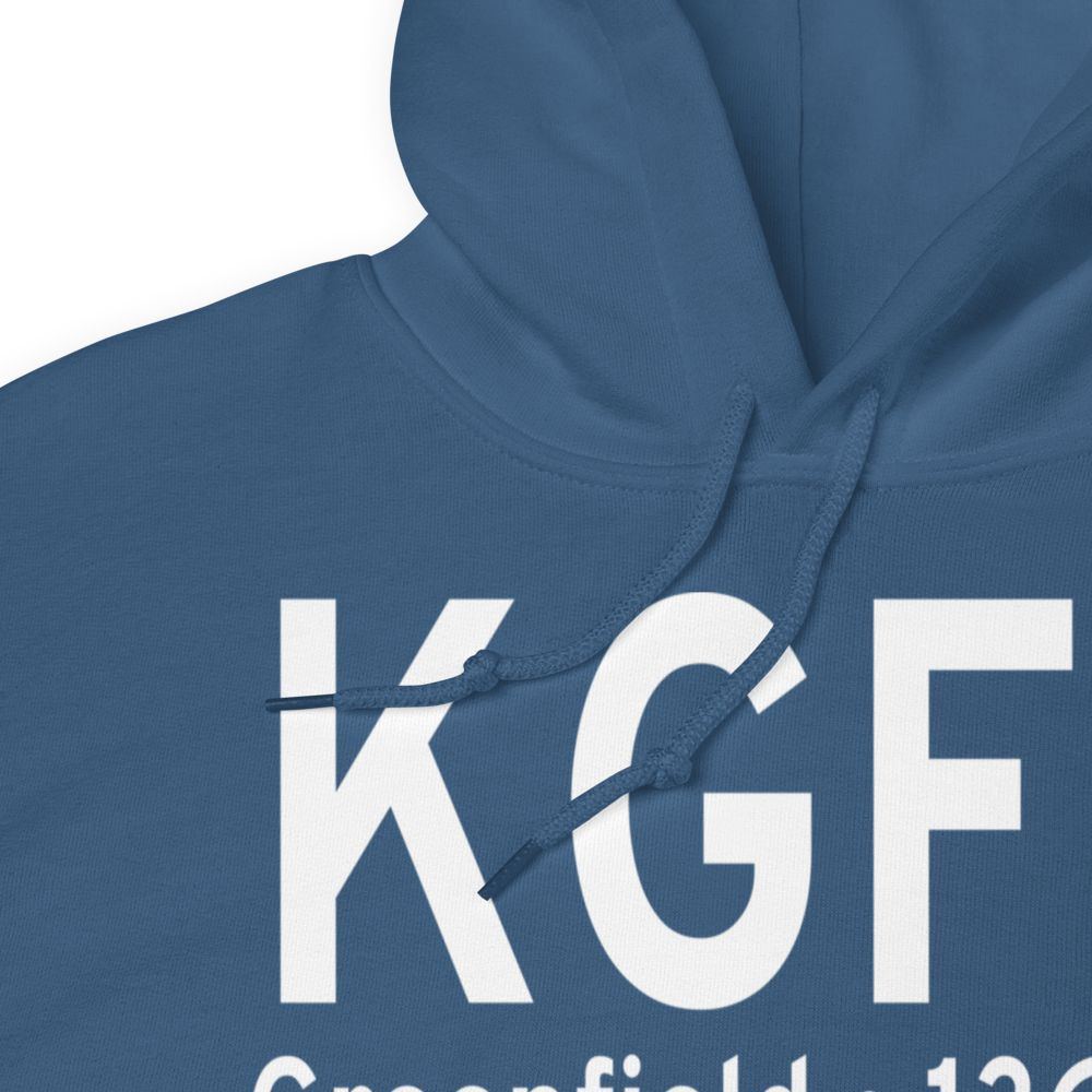 Greenfield Municipal Airport (KGFZ) ICAO Hoodie Sweatshirt 