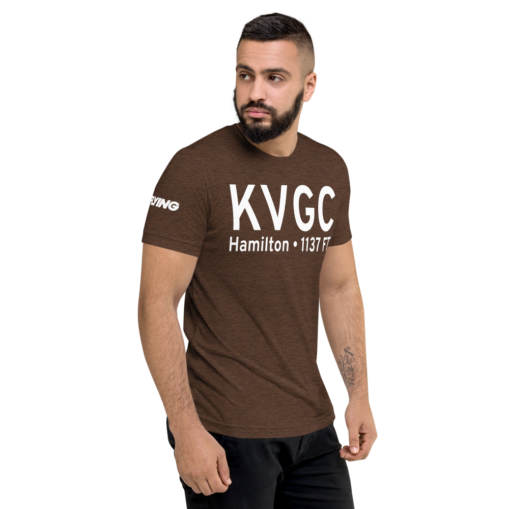 Hamilton Municipal Airport (KVGC) ICAO Tri-blend T-Shirt 