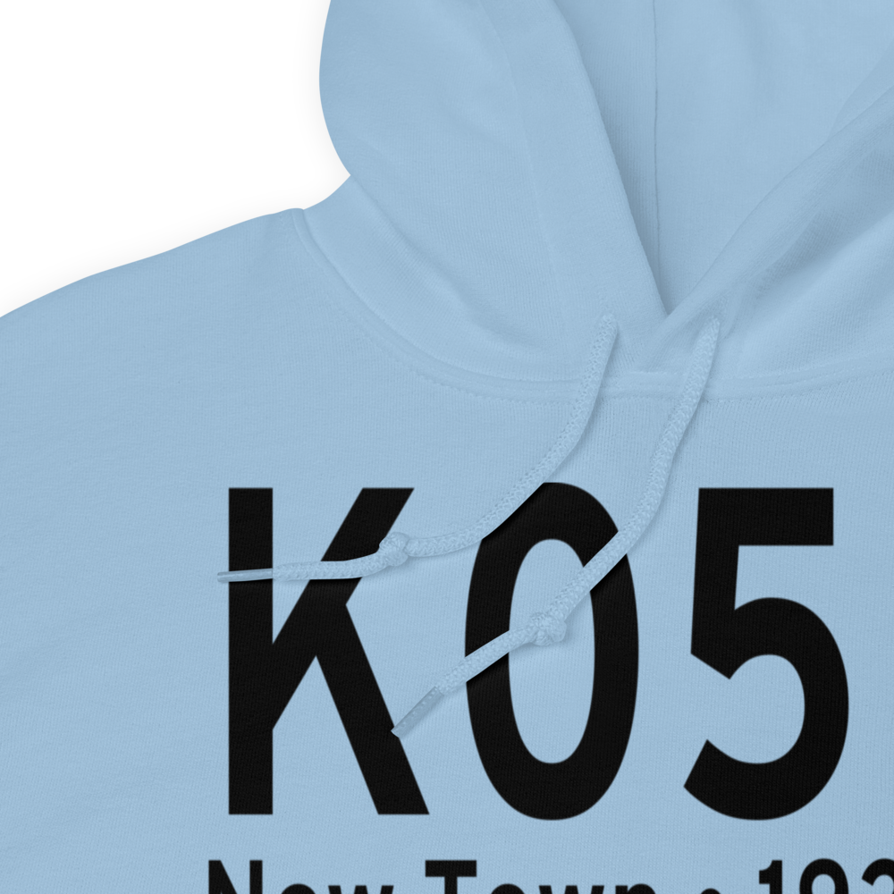 New Town Municipal Airport (K05D) ICAO Hoodie Sweatshirt 
