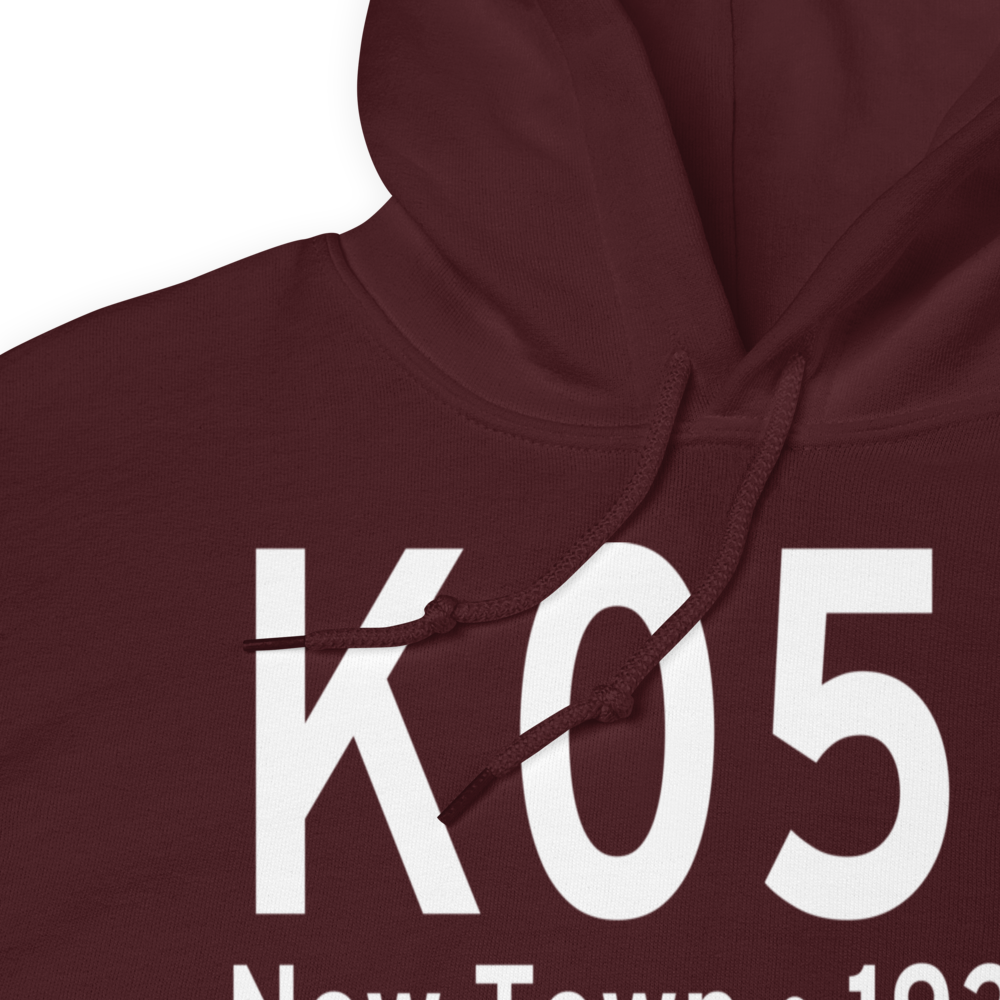 New Town Municipal Airport (K05D) ICAO Hoodie Sweatshirt 