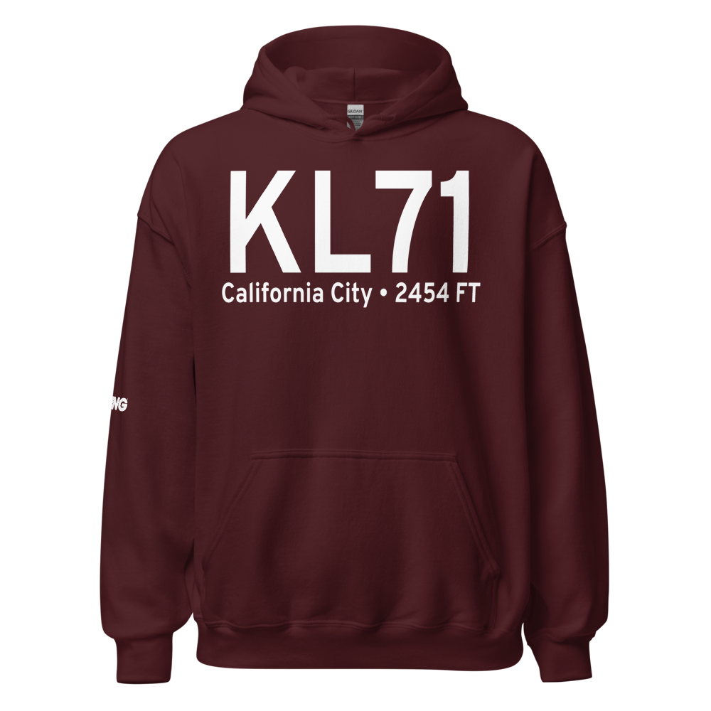 California City Municipal Airport (KL71) ICAO Hoodie Sweatshirt 
