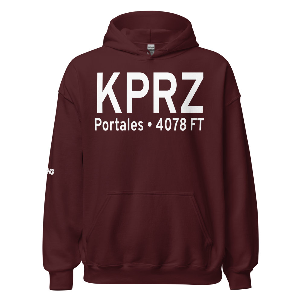 Portales Municipal Airport (KPRZ) ICAO Hoodie Sweatshirt 