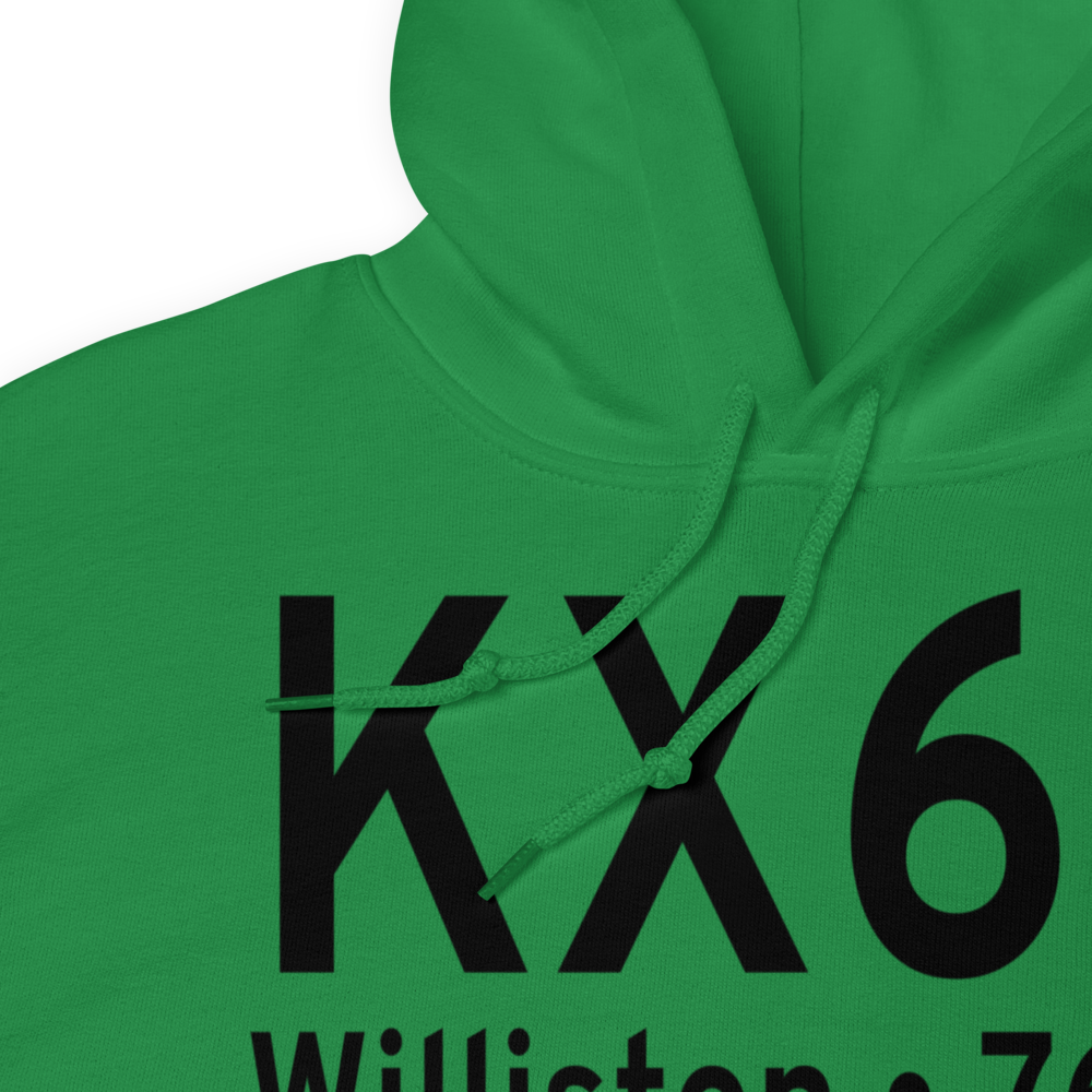 Williston Municipal Airport (KX60) ICAO Hoodie Sweatshirt 