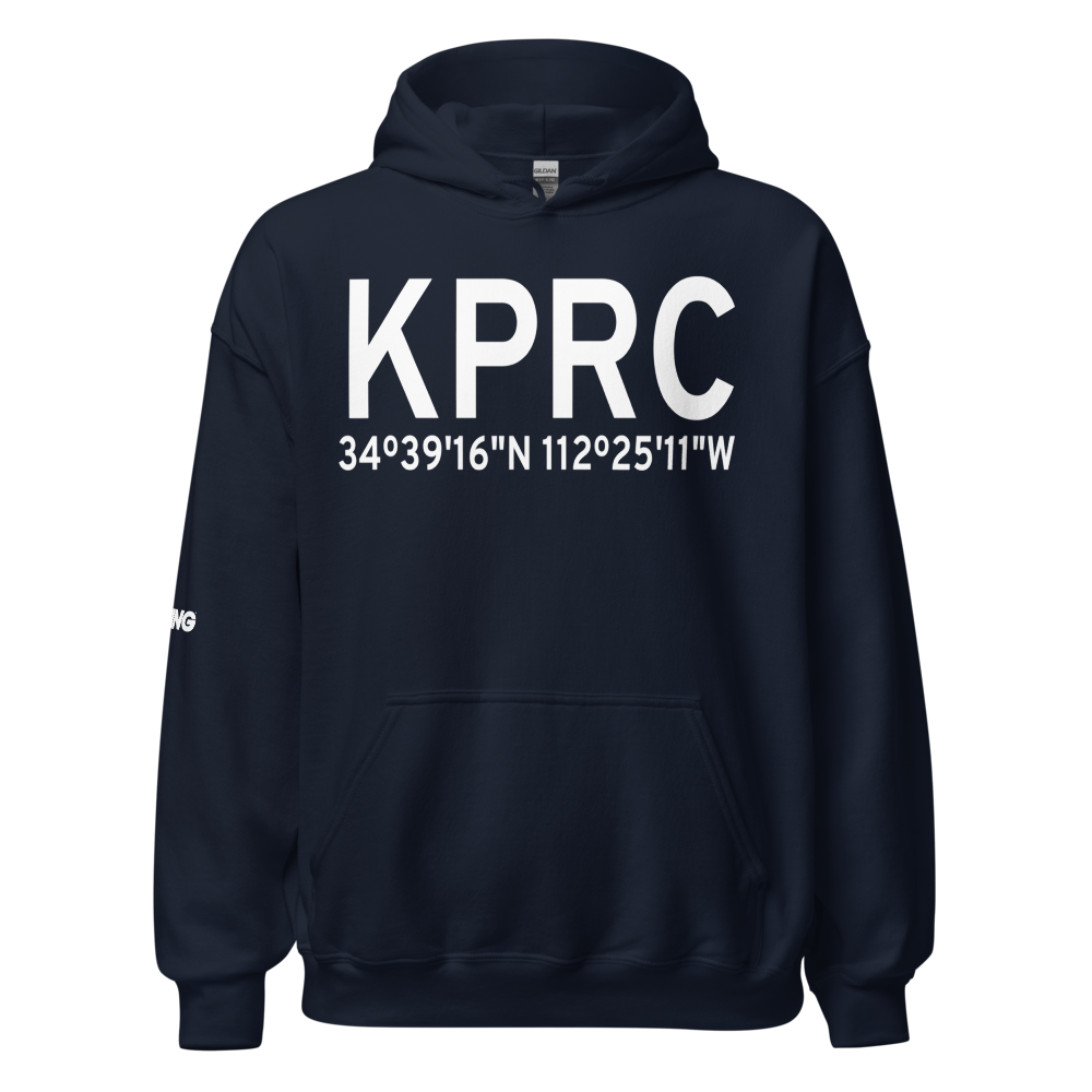 Prescott Regional Airport - Ernest A. Love Field (KPRC) ICAO Hoodie Sweatshirt 
