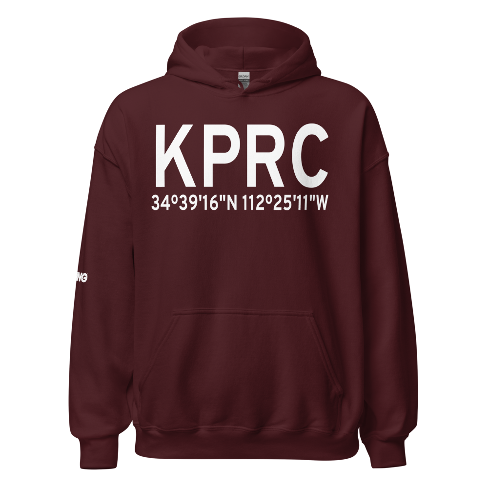Prescott Regional Airport - Ernest A. Love Field (KPRC) ICAO Hoodie Sweatshirt 