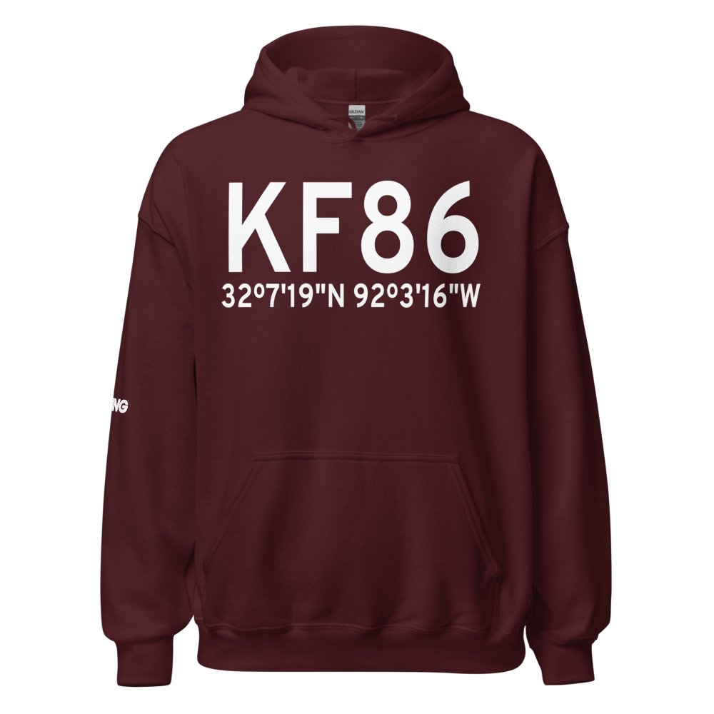 Caldwell Parish Airport (KF86) ICAO Hoodie Sweatshirt 