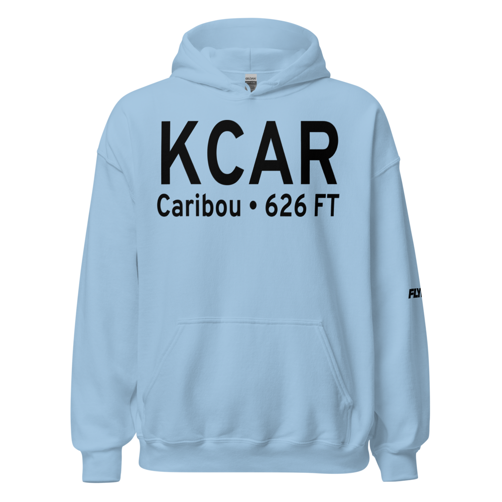 Caribou Municipal Airport (KCAR) ICAO Hoodie Sweatshirt 