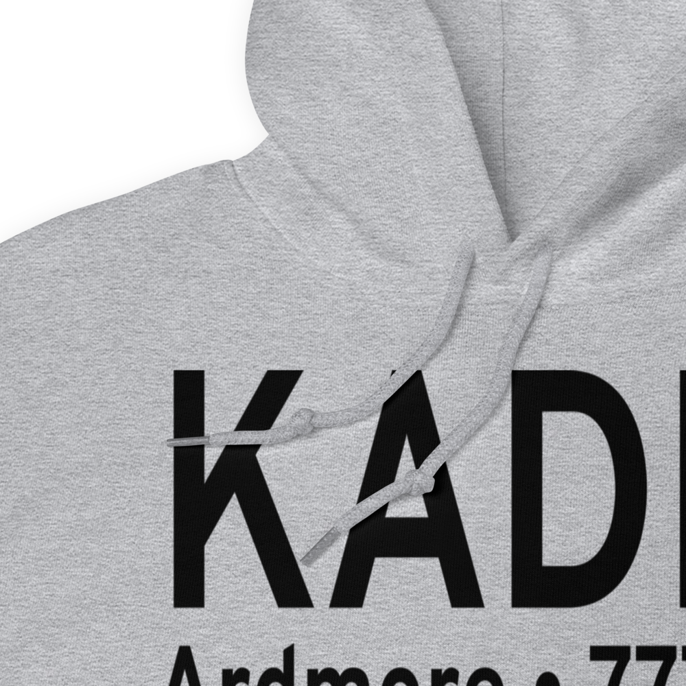 Ardmore Municipal Airport (KADM) ICAO Hoodie Sweatshirt 