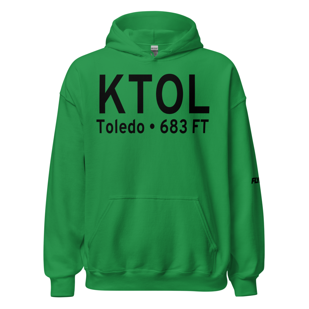 Toledo Express Airport (KTOL) ICAO Hoodie Sweatshirt 