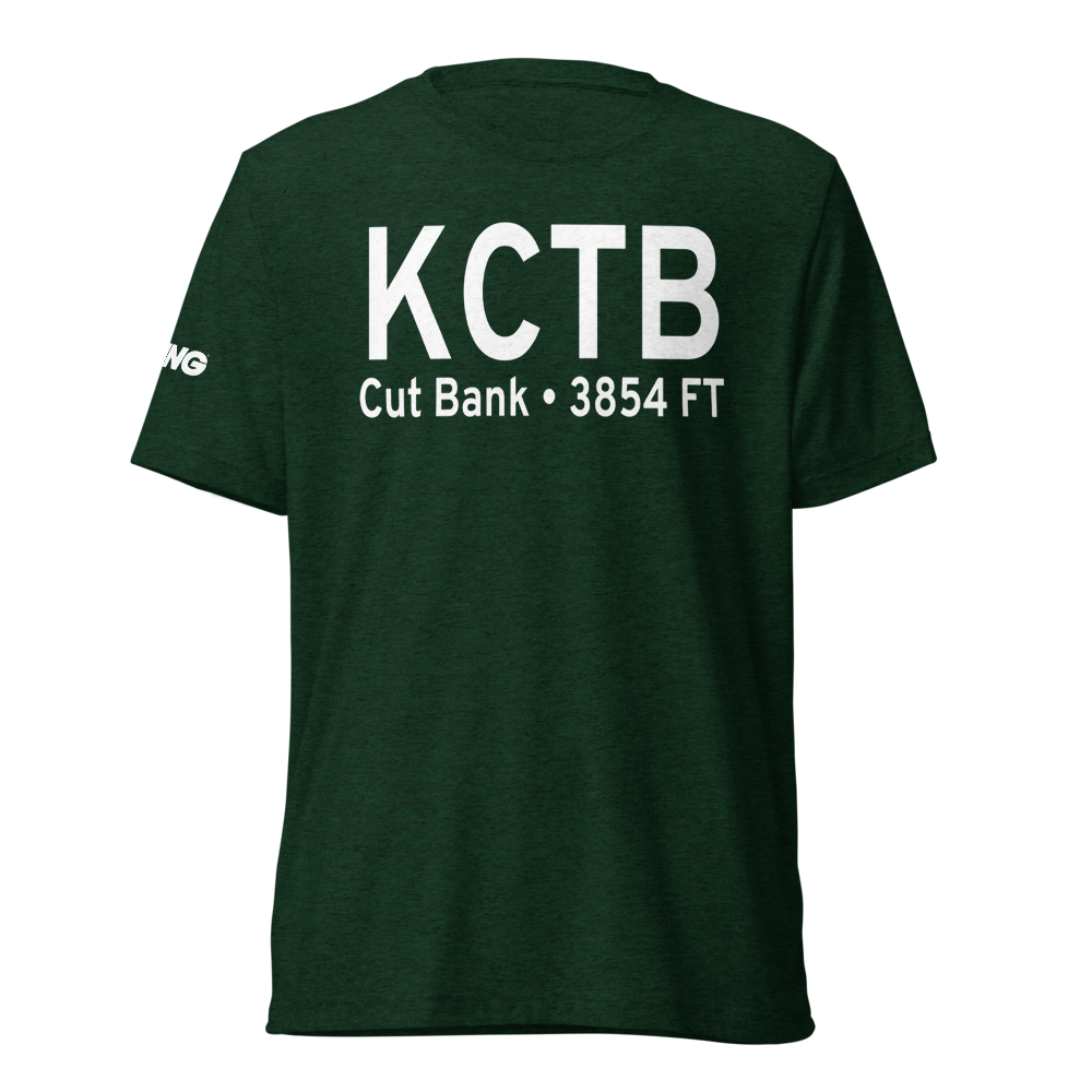 Cut Bank International Airport (KCTB) ICAO Tri-blend T-Shirt 