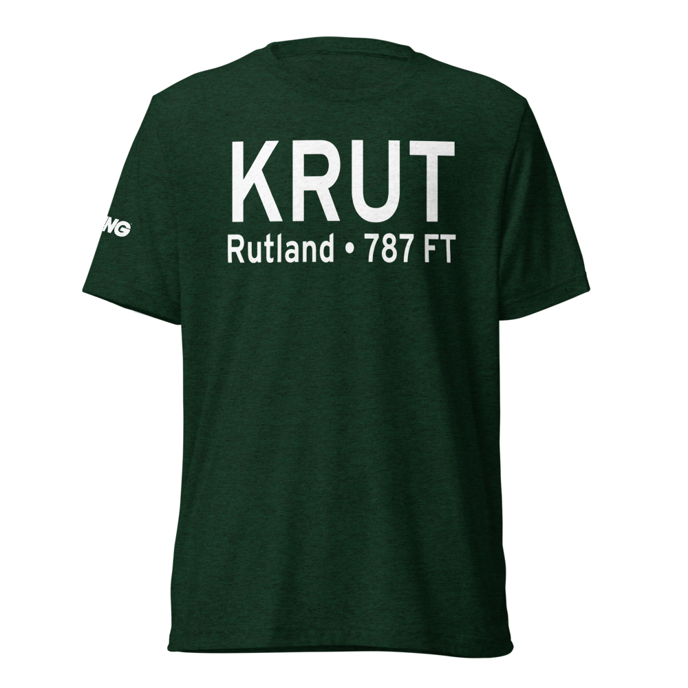 Rutland - Southern Vermont Regional Airport (KRUT) ICAO Tri-blend T-Shirt 