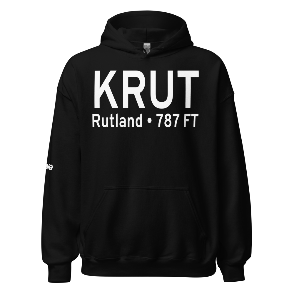 Rutland - Southern Vermont Regional Airport (KRUT) ICAO Hoodie Sweatshirt 