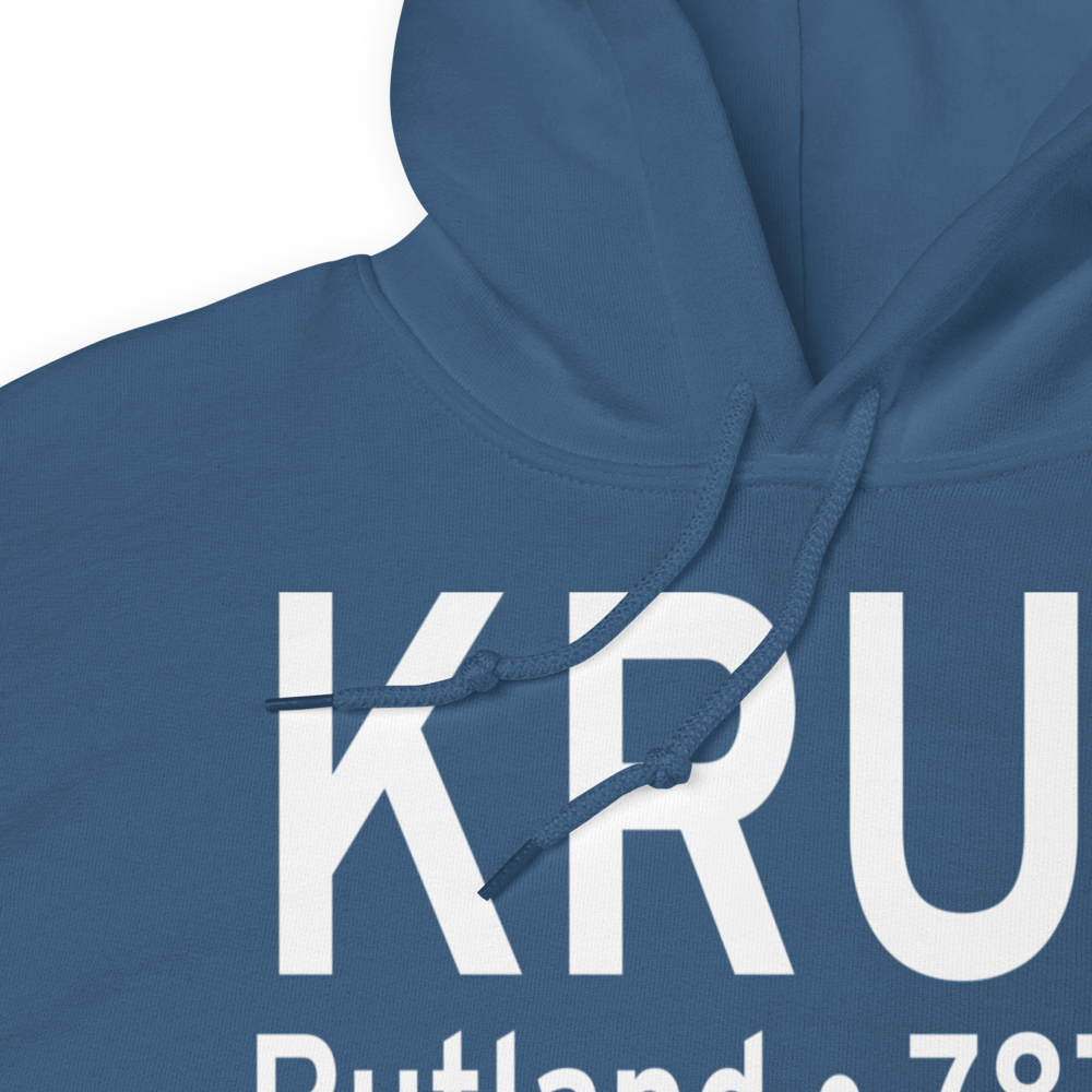 Rutland - Southern Vermont Regional Airport (KRUT) ICAO Hoodie Sweatshirt 