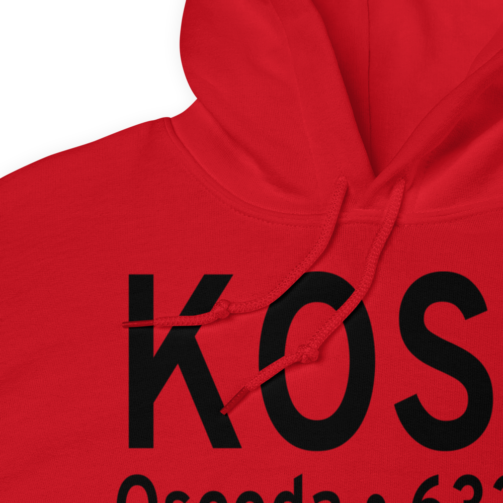 Oscoda Wurtsmith Airport (KOSC) ICAO Hoodie Sweatshirt 