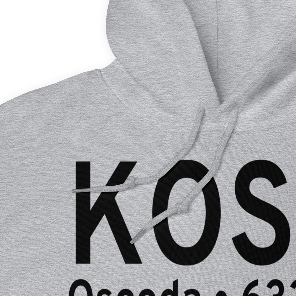Oscoda Wurtsmith Airport (KOSC) ICAO Hoodie Sweatshirt 