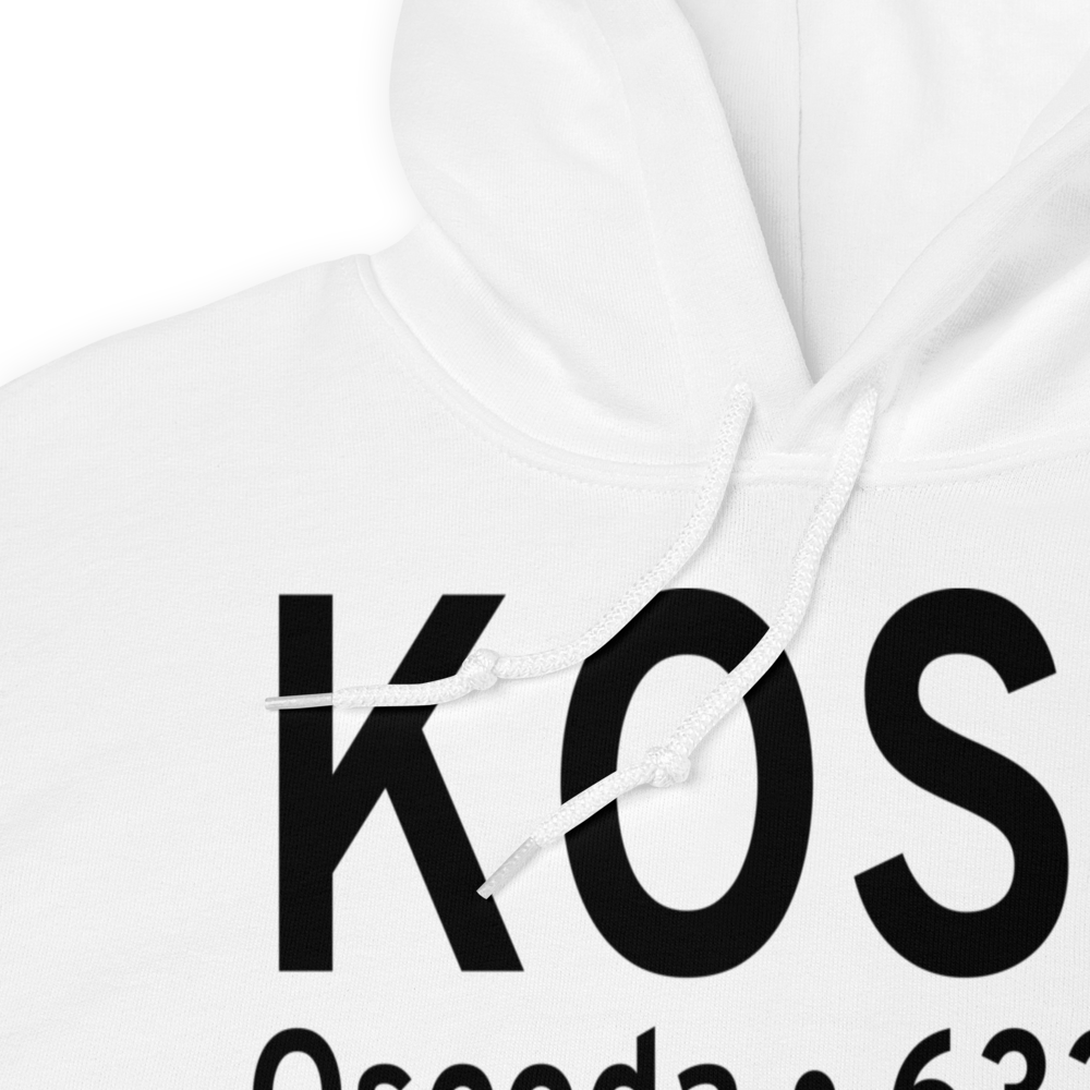 Oscoda Wurtsmith Airport (KOSC) ICAO Hoodie Sweatshirt 