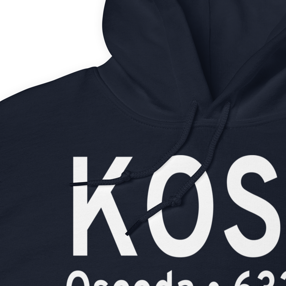 Oscoda Wurtsmith Airport (KOSC) ICAO Hoodie Sweatshirt 