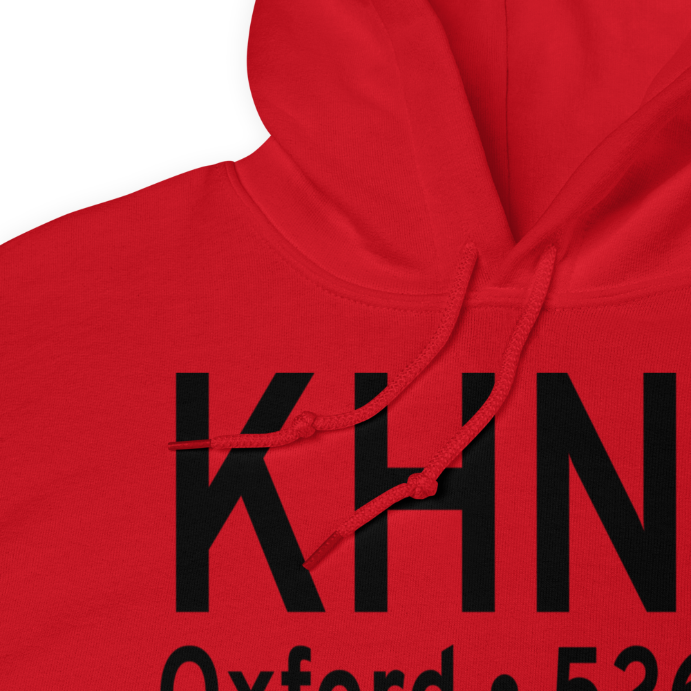 Henderson Oxford Airport (KHNZ) ICAO Hoodie Sweatshirt 