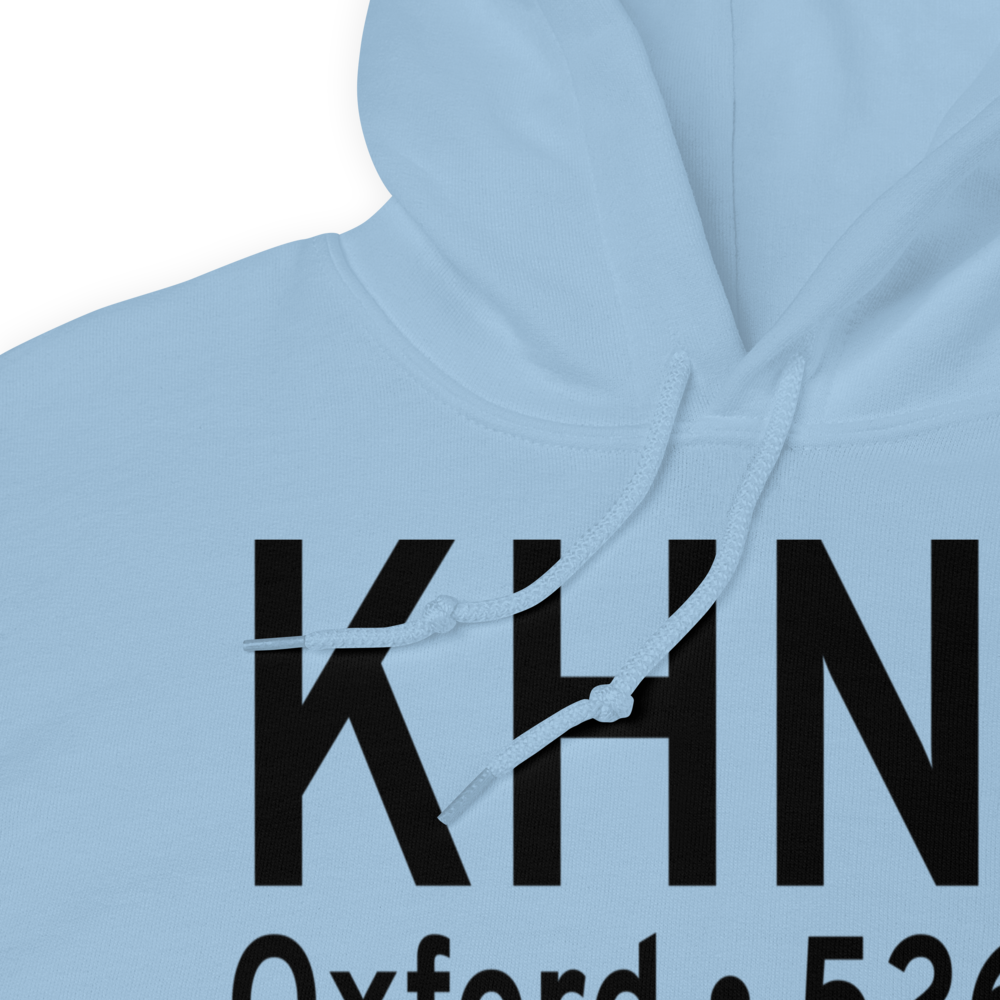 Henderson Oxford Airport (KHNZ) ICAO Hoodie Sweatshirt 