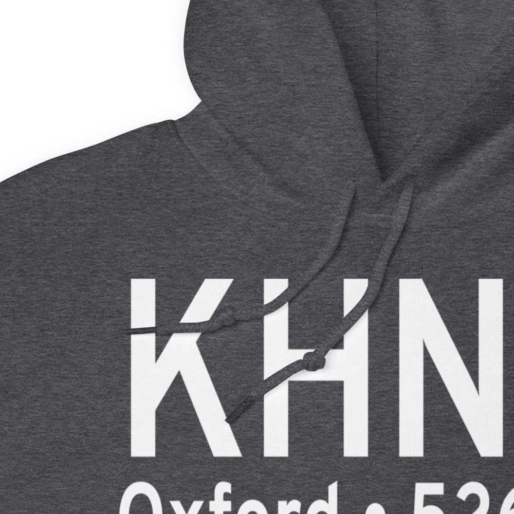 Henderson Oxford Airport (KHNZ) ICAO Hoodie Sweatshirt 