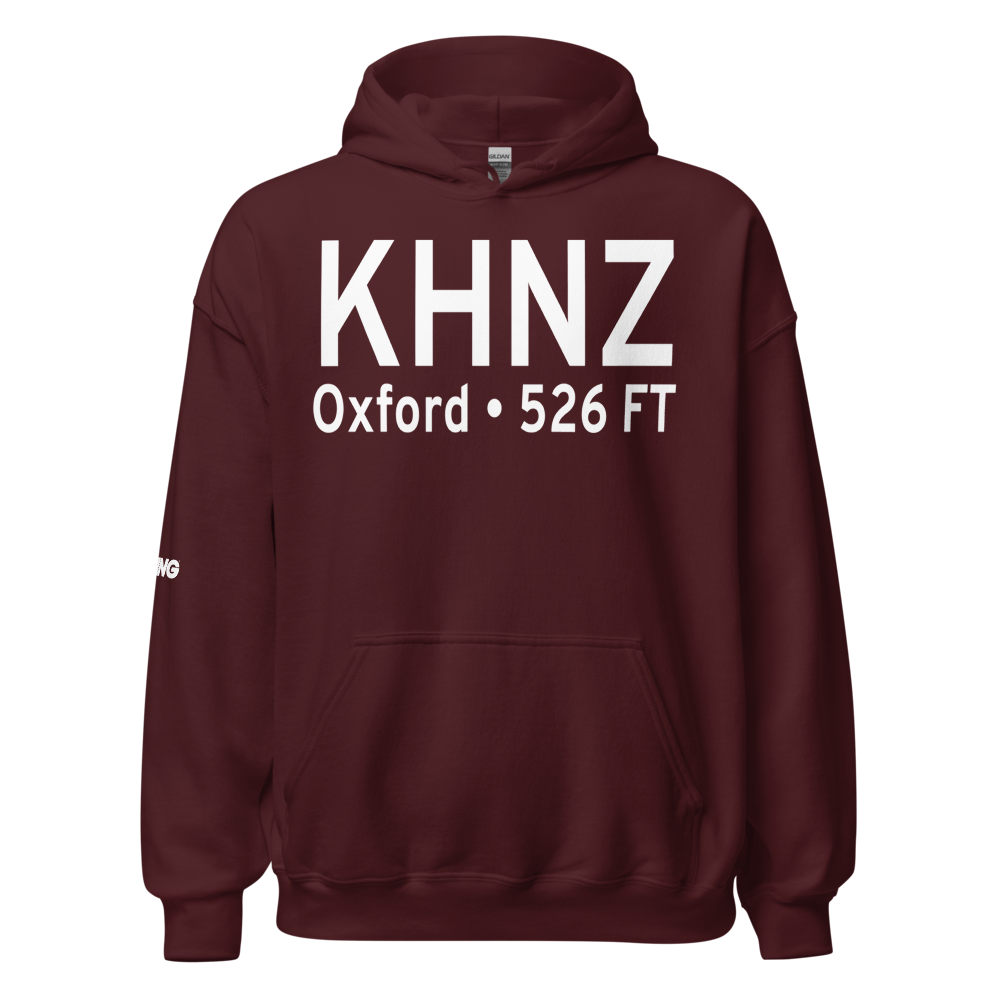Henderson Oxford Airport (KHNZ) ICAO Hoodie Sweatshirt 