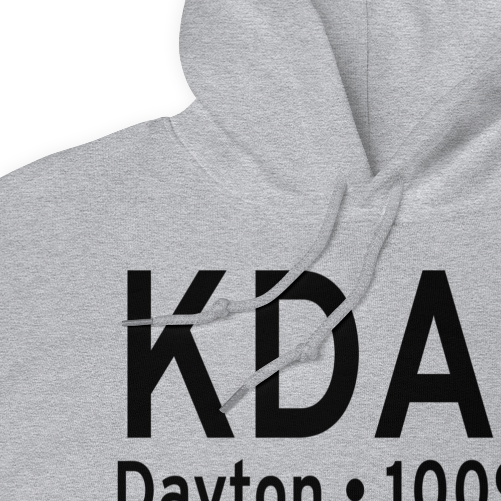 James M Cox Dayton International Airport (KDAY) ICAO Hoodie Sweatshirt 