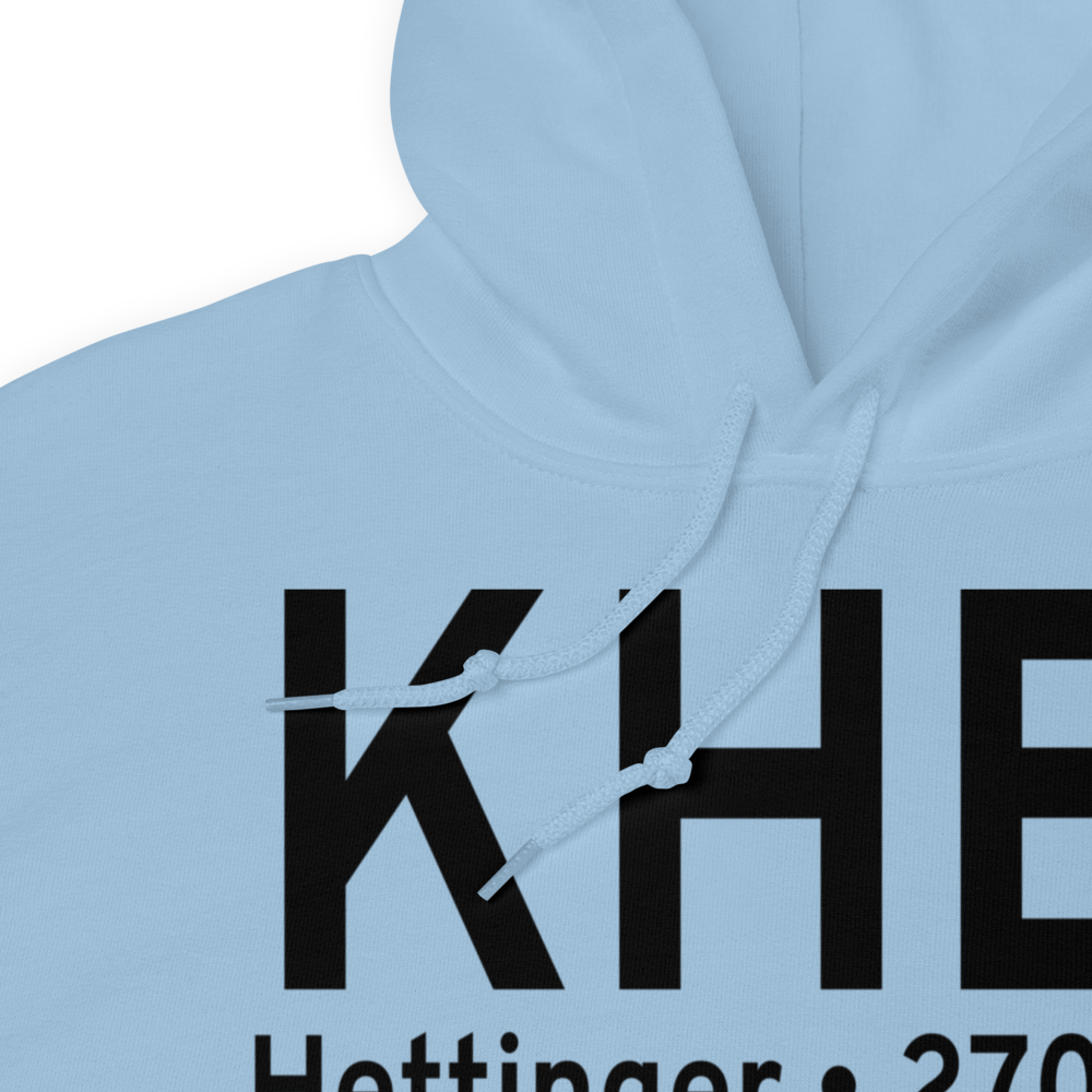 Hettinger Municipal Airport (KHEI) ICAO Hoodie Sweatshirt 