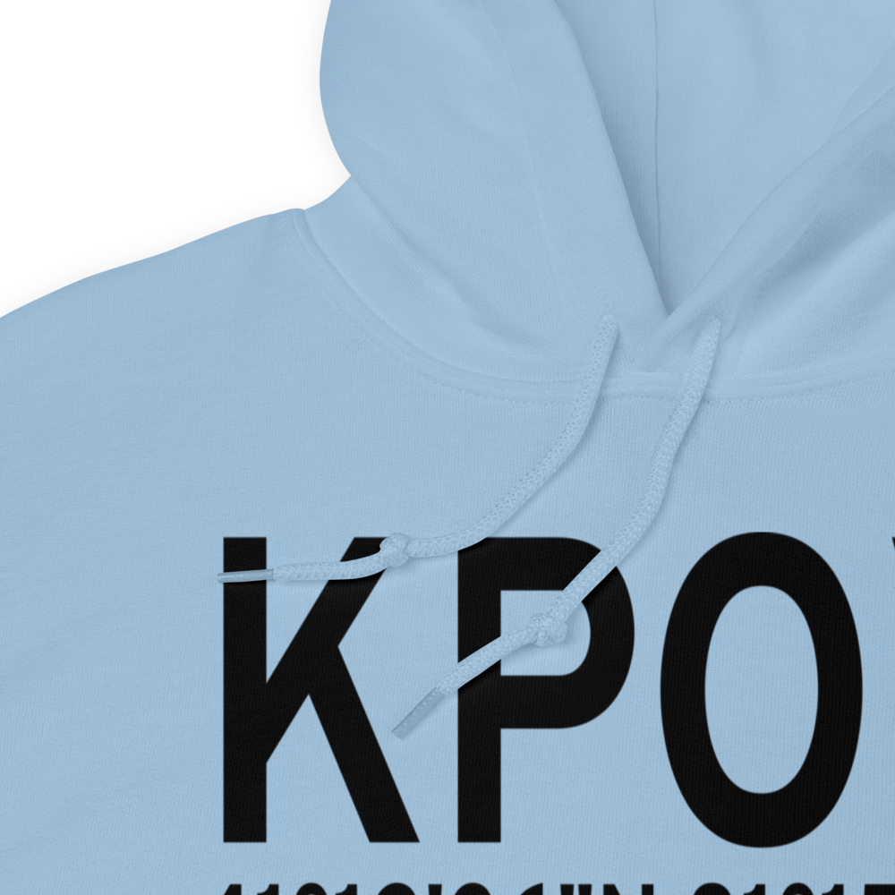 Portage County Airport (KPOV) ICAO Hoodie Sweatshirt 