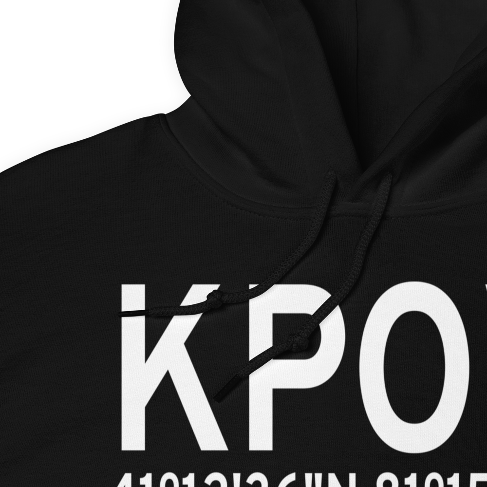 Portage County Airport (KPOV) ICAO Hoodie Sweatshirt 