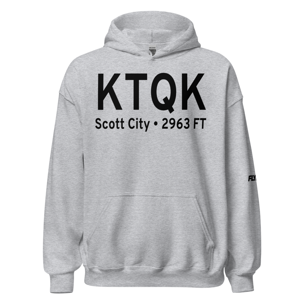 Scott City Municipal Airport (KTQK) ICAO Hoodie Sweatshirt 