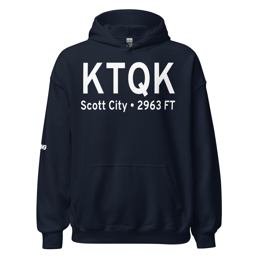 Scott City Municipal Airport (KTQK) ICAO Hoodie Sweatshirt 