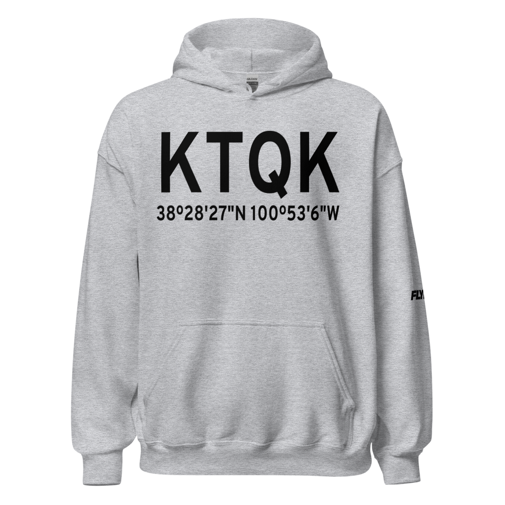 Scott City Municipal Airport (KTQK) ICAO Hoodie Sweatshirt 