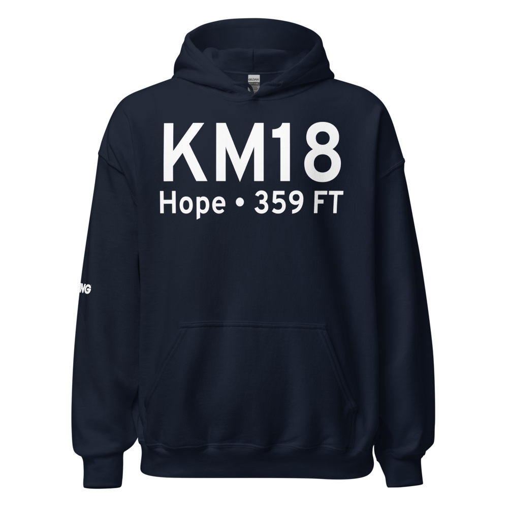 Hope Municipal Airport (KM18) ICAO Hoodie Sweatshirt 
