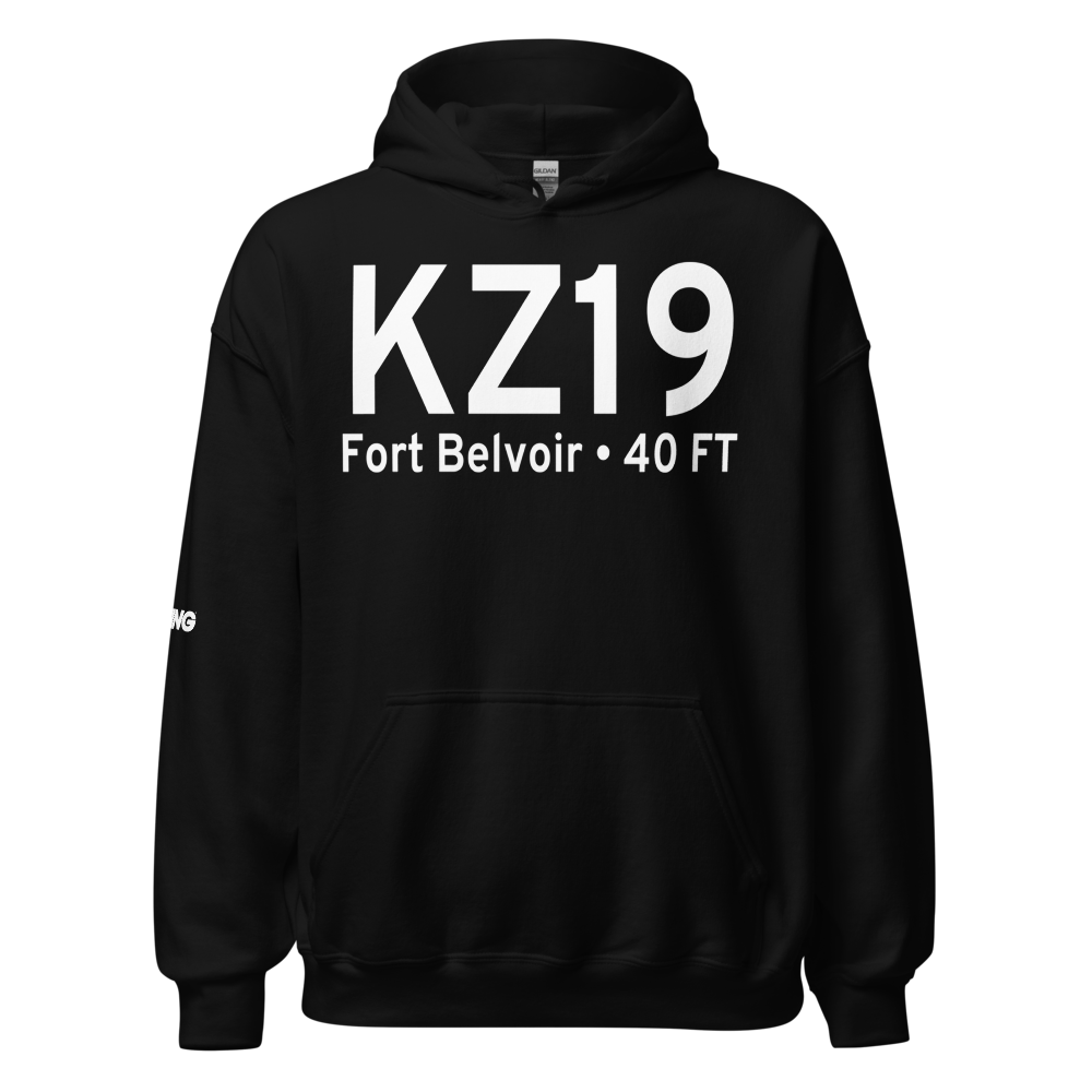 Davison Army Airfield Heliport (KZ19) ICAO Hoodie Sweatshirt 