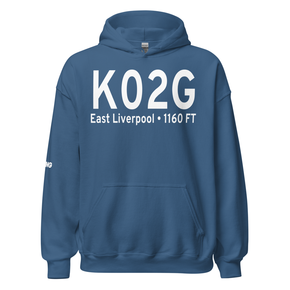 Columbiana County Airport (K02G) ICAO Hoodie Sweatshirt 