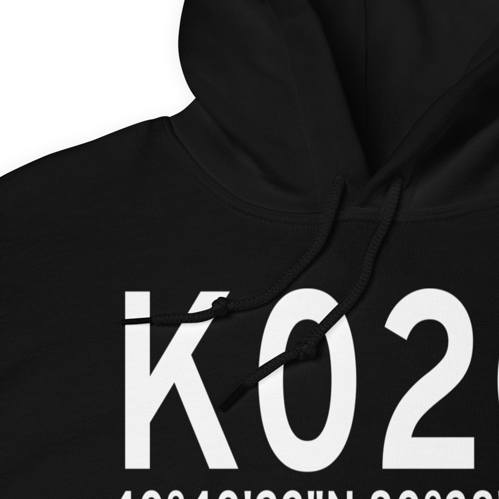 Columbiana County Airport (K02G) ICAO Hoodie Sweatshirt 