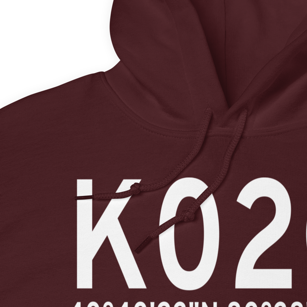 Columbiana County Airport (K02G) ICAO Hoodie Sweatshirt 
