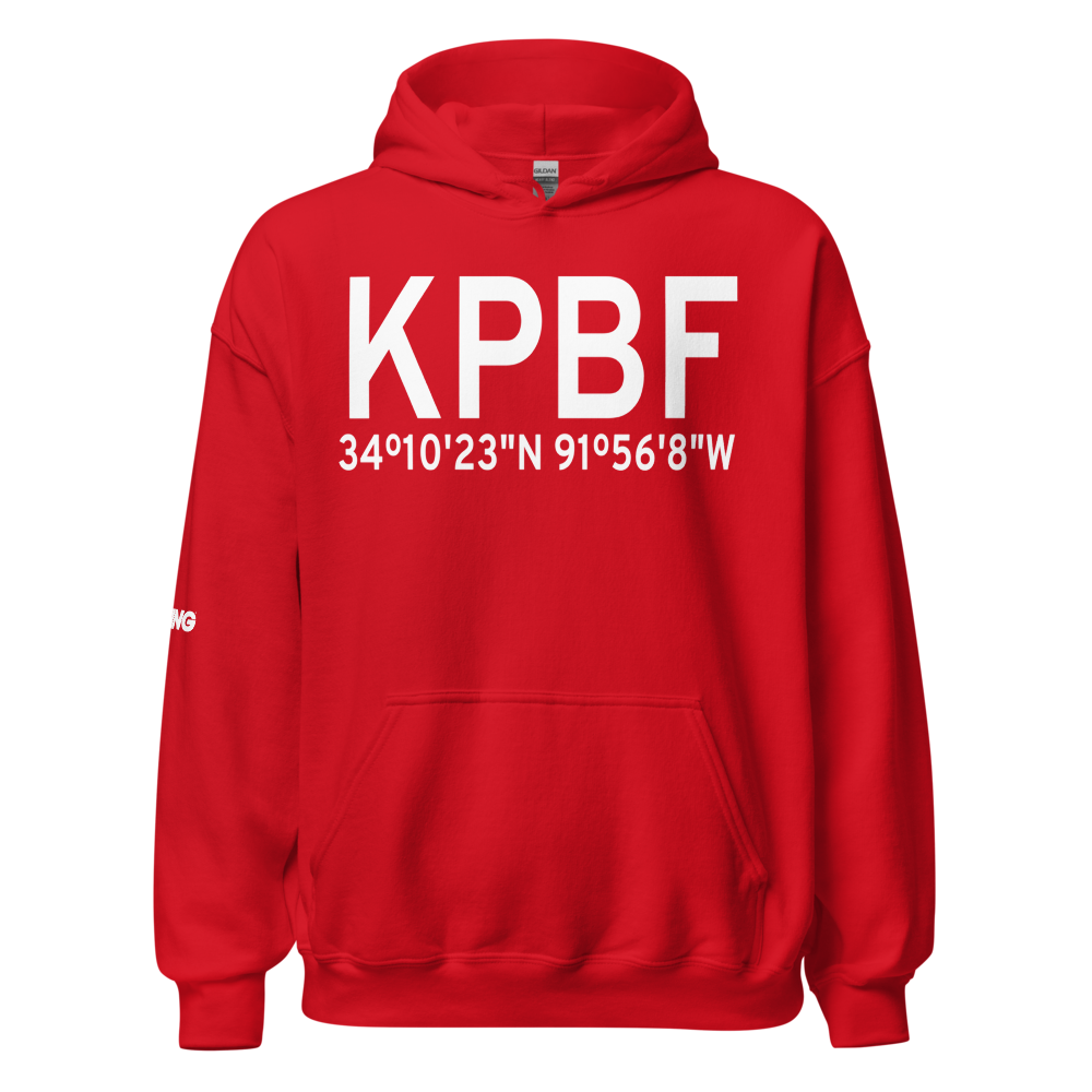 Pine Bluff Regional Airport, Grider Field (KPBF) ICAO Hoodie Sweatshirt 