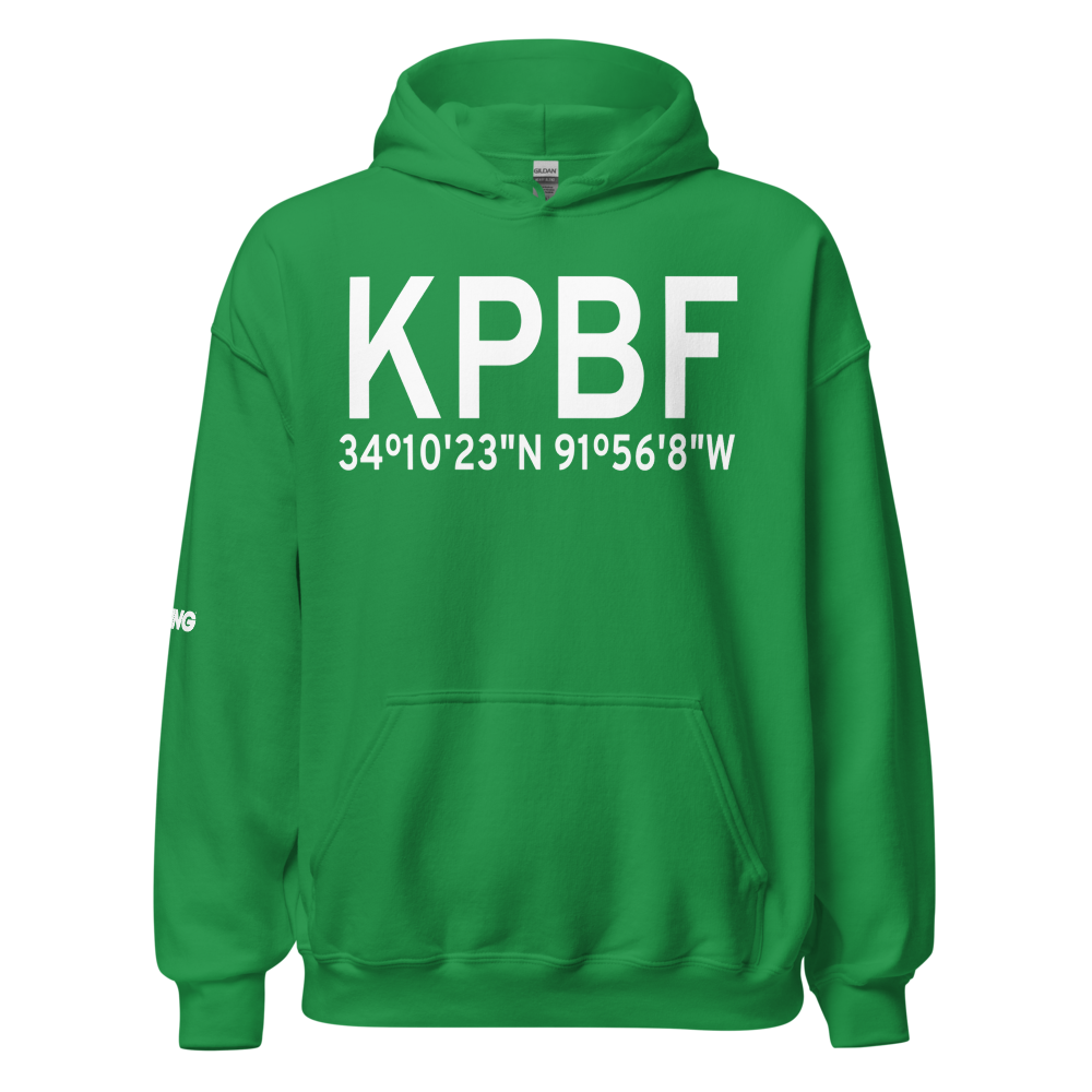 Pine Bluff Regional Airport, Grider Field (KPBF) ICAO Hoodie Sweatshirt 