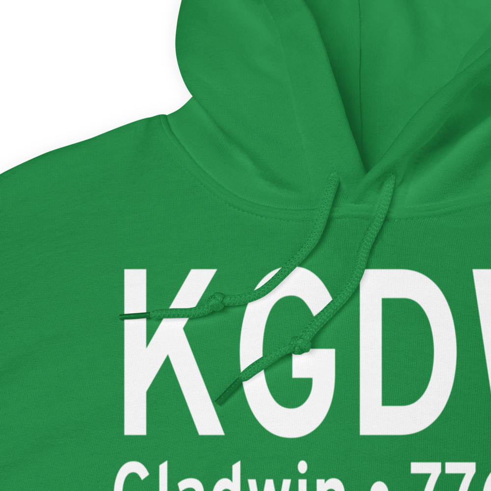 Gladwin Zettel Memorial Airport (KGDW) ICAO Hoodie Sweatshirt 