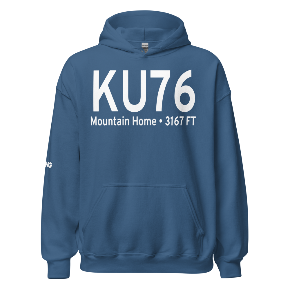Mountain Home Municipal Airport (KU76) ICAO Hoodie Sweatshirt 