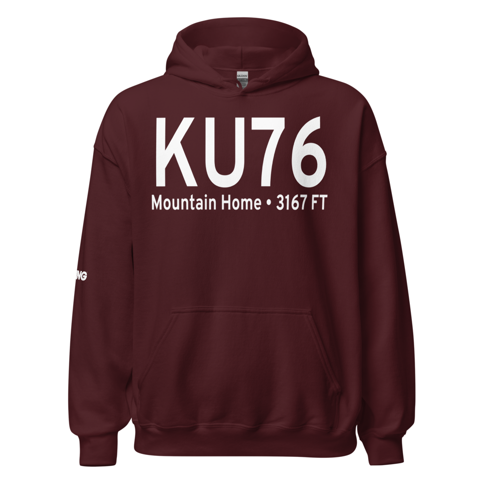 Mountain Home Municipal Airport (KU76) ICAO Hoodie Sweatshirt 