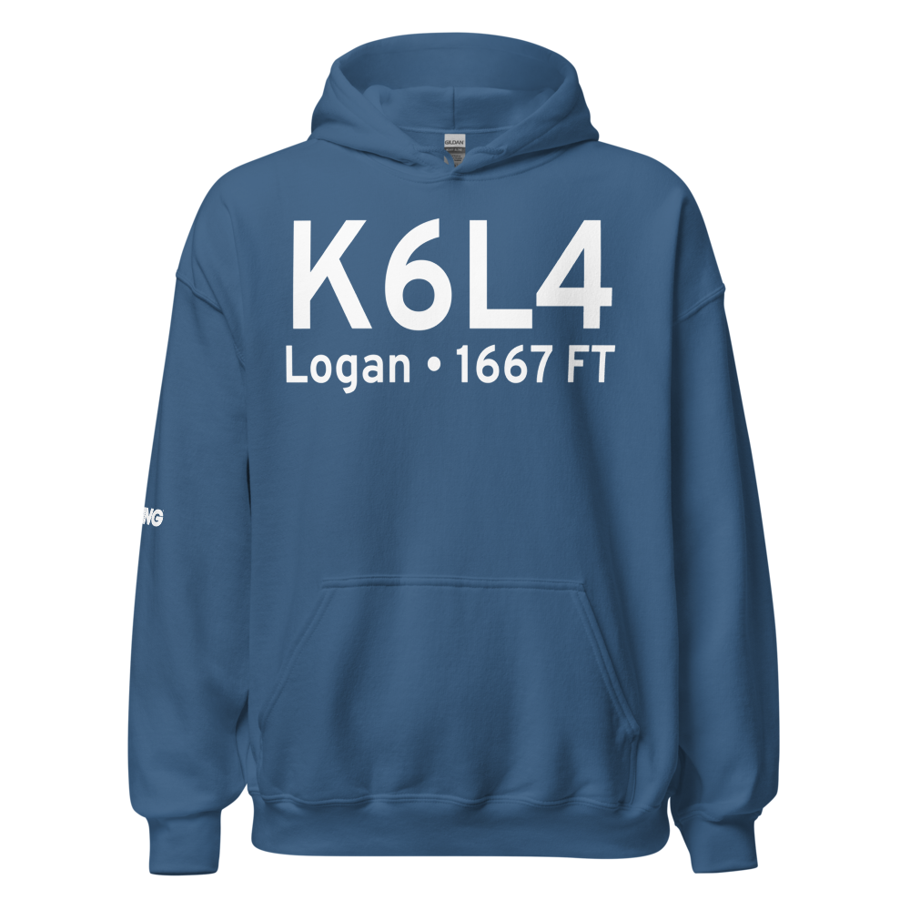 Logan County Airport (K6L4) ICAO Hoodie Sweatshirt 