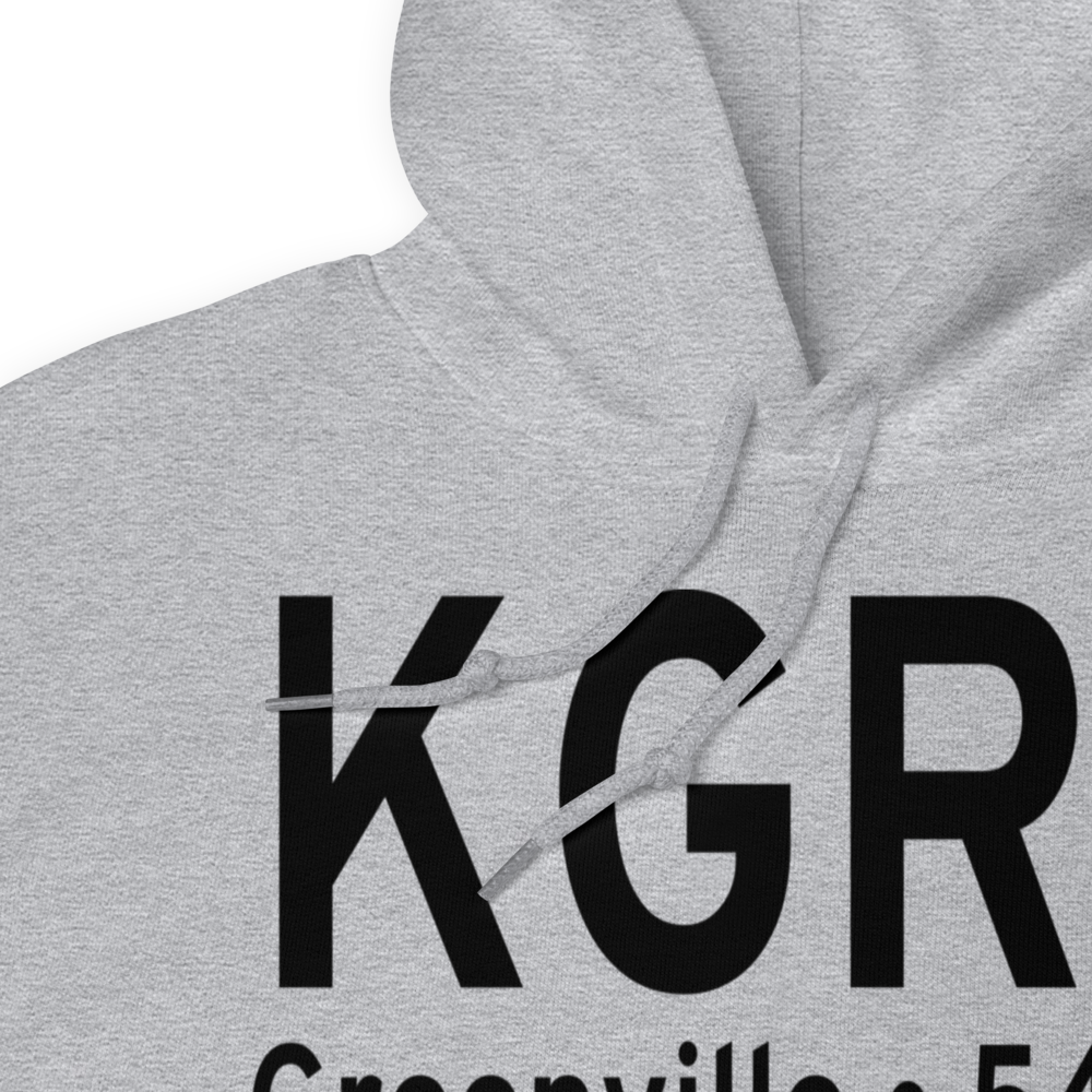 Greenville Airport (KGRE) ICAO Hoodie Sweatshirt 