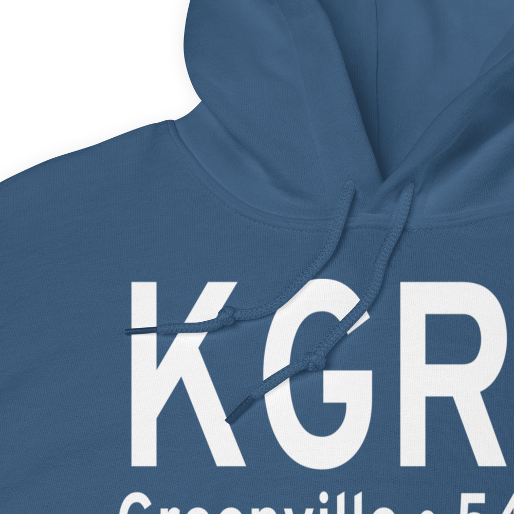 Greenville Airport (KGRE) ICAO Hoodie Sweatshirt 