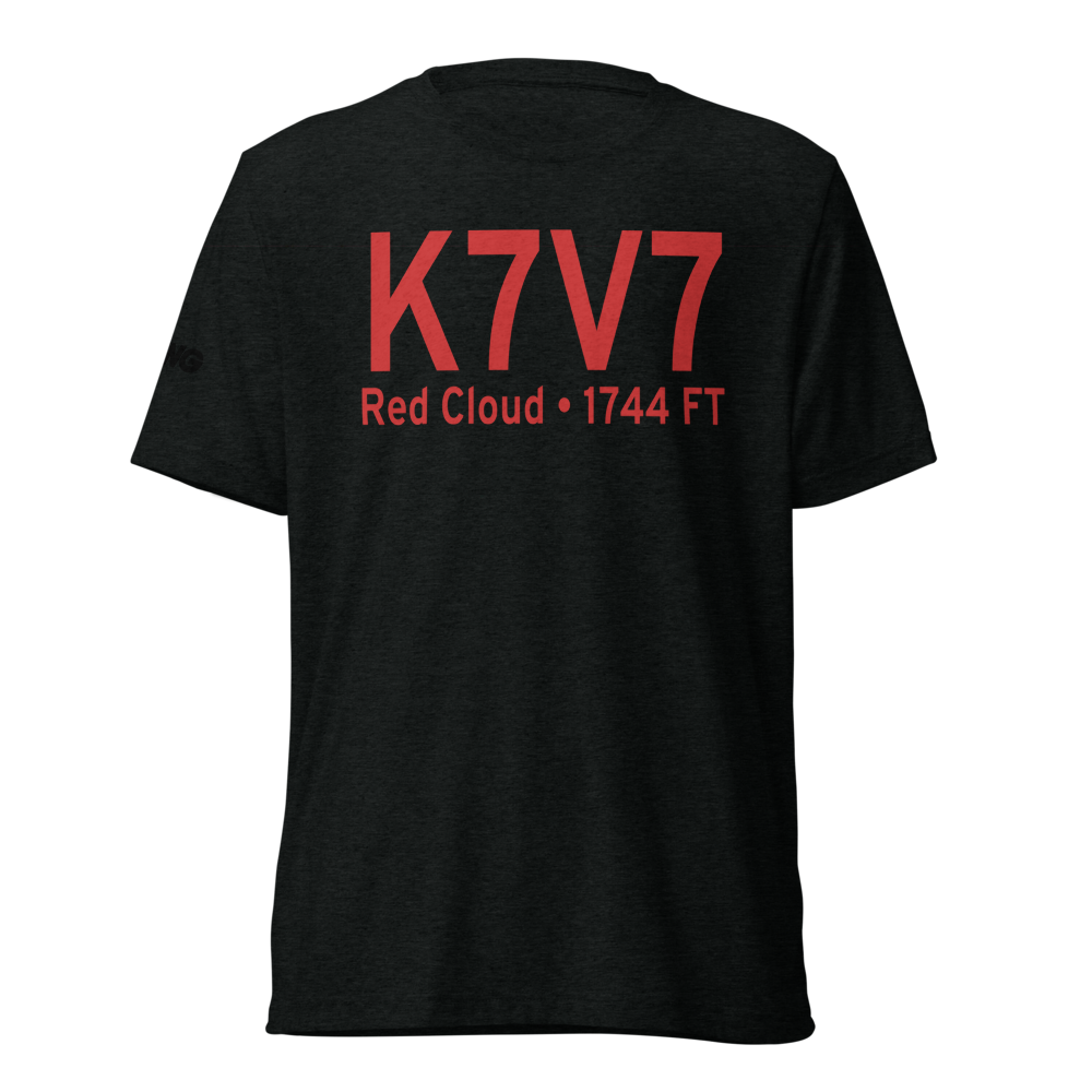 Red Cloud Municipal Airport (K7V7) ICAO Tri-blend T-Shirt 