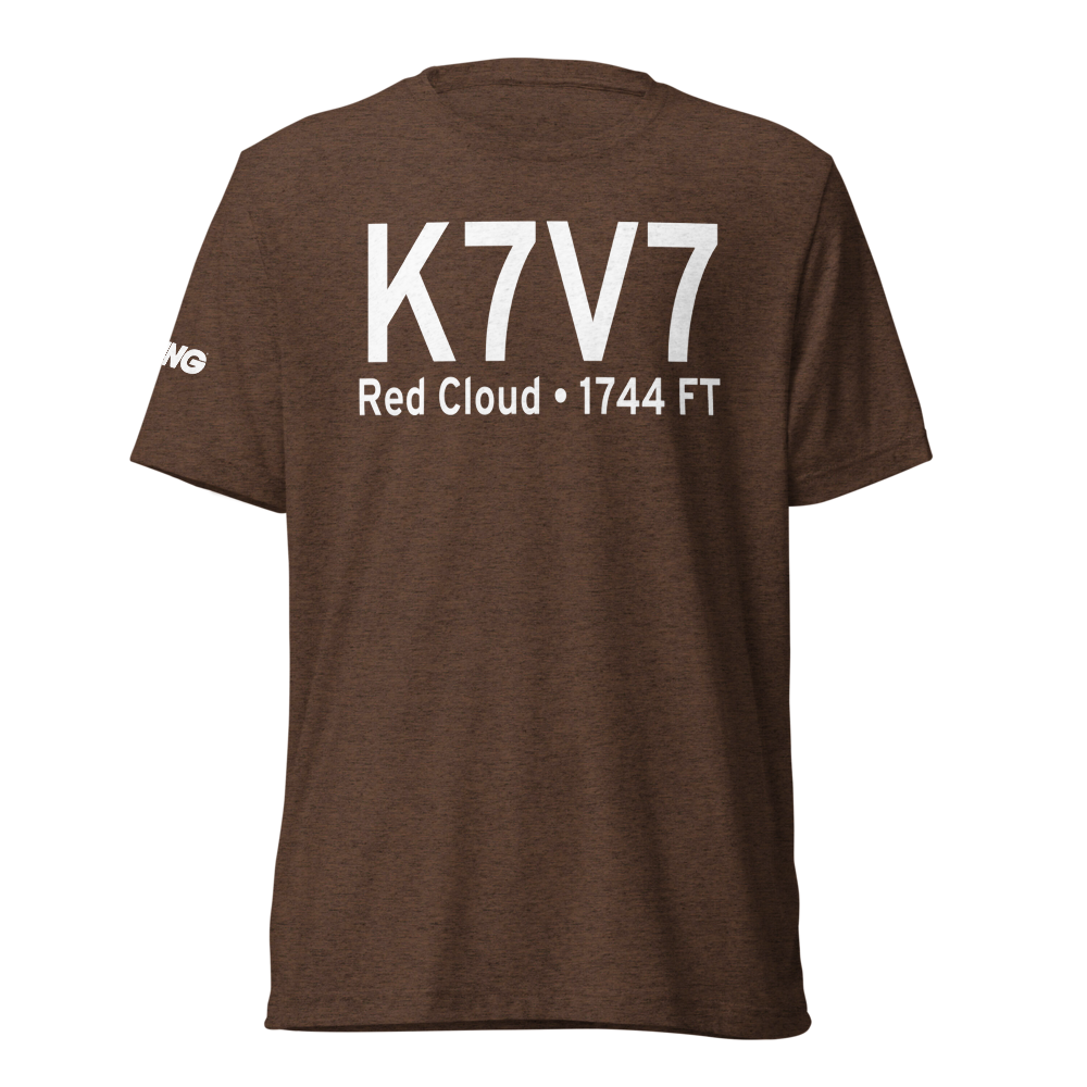Red Cloud Municipal Airport (K7V7) ICAO Tri-blend T-Shirt 