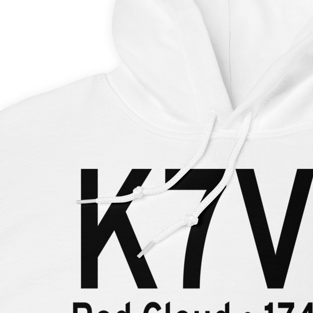 Red Cloud Municipal Airport (K7V7) ICAO Hoodie Sweatshirt 