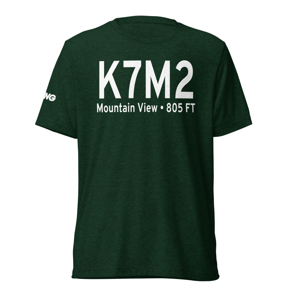 Mountain View Wilcox Memorial Field (K7M2) ICAO Tri-blend T-Shirt 