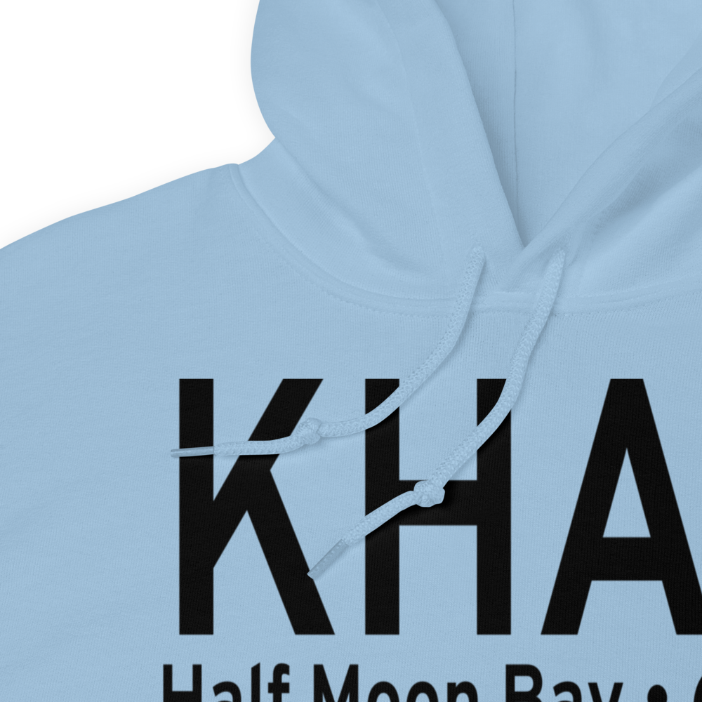 Half Moon Bay Airport (KHAF) ICAO Hoodie Sweatshirt 